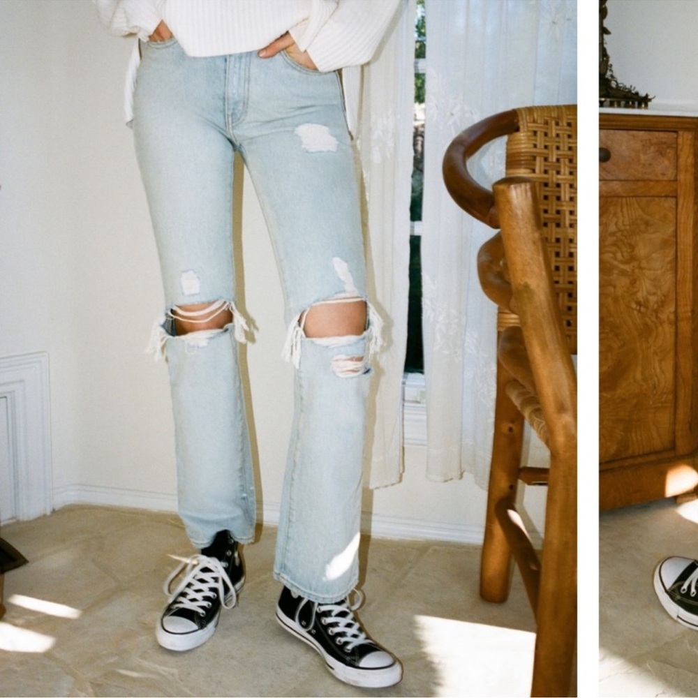 BDG Urban Outfitters Women’s Distressed Mid-Rise Bootcut Jeans Denim Size 29